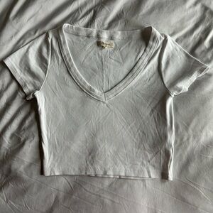 Madewell New Supima Cotton Cropped White Tee